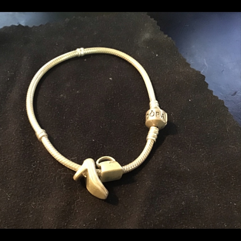 Authentic Pandora bracelet with charms